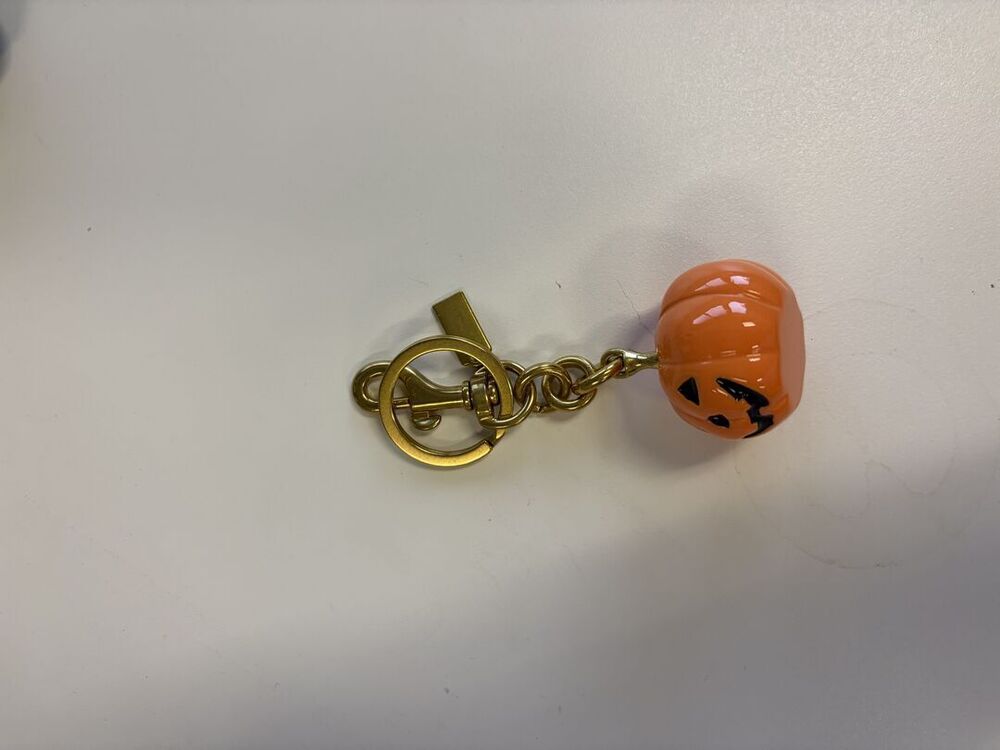 Orange Pumpkin Jack O Lantern Bag Charm
